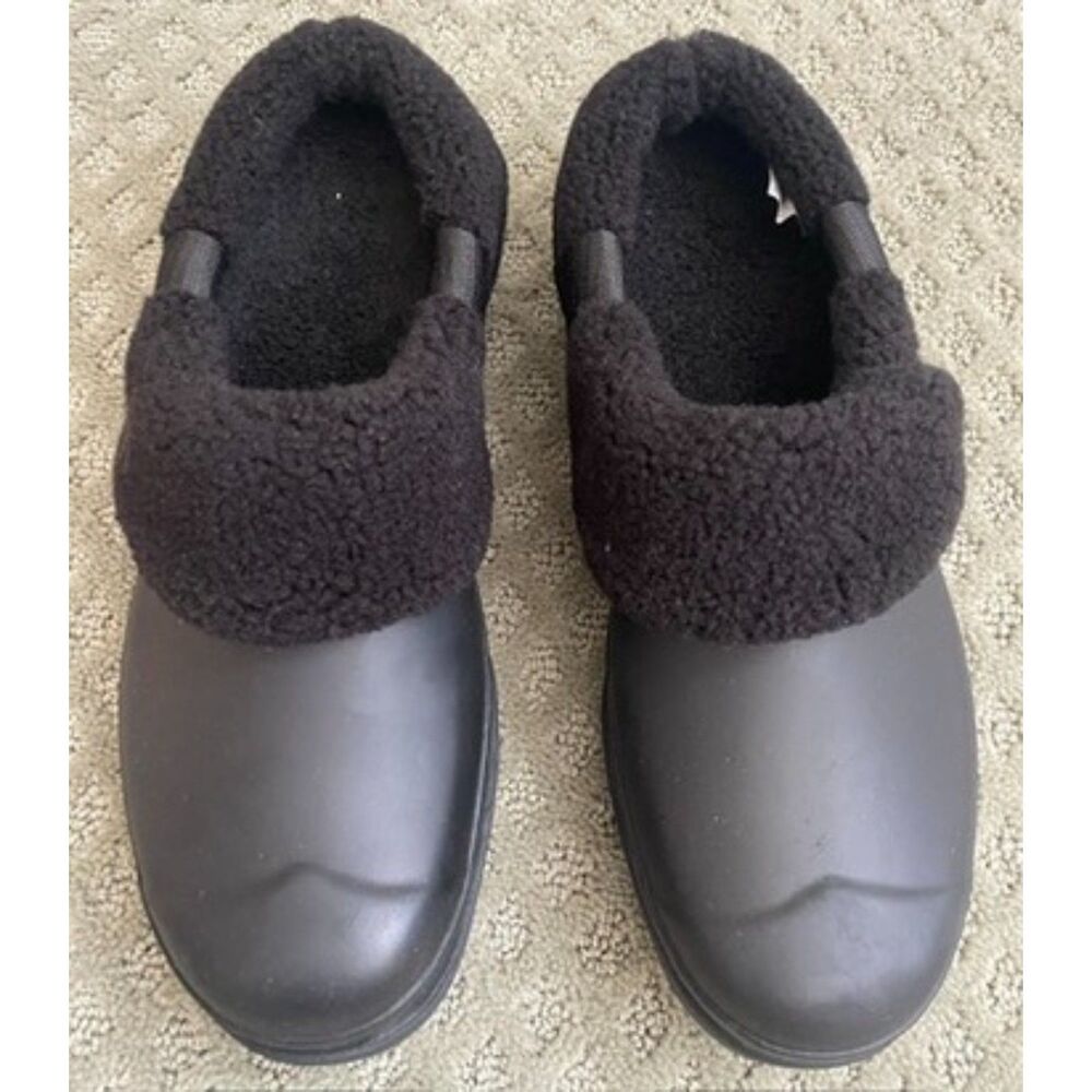 Hunter Black Faux Fur Clogs Men's Sz 9 New in Box